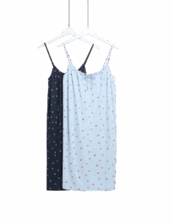 2pk Pure Cotton Printed Chemises -Cyberjammies Store 2pk pure cotton printed chemises