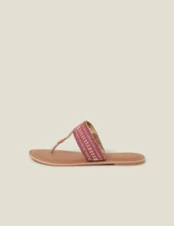 Accessorize Beaded Circle Flat Toe Thong Sandals -Cyberjammies Store Beaded Circle Flat Toe Thong Sandals 3