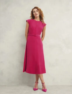 Belted Midi Skater Dress -Cyberjammies Store Belted Midi Skater Dress 2