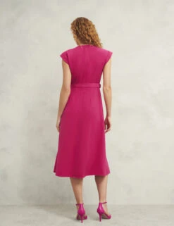 Belted Midi Skater Dress -Cyberjammies Store Belted Midi Skater Dress 3