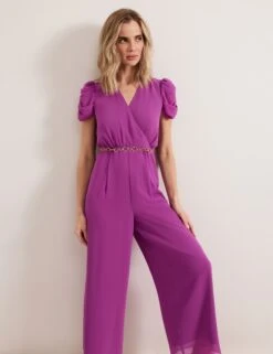 Belted Wide Leg Jumpsuit 19 Belted Wide Leg Jumpsuit -Cyberjammies Store Belted Wide Leg Jumpsuit 5
