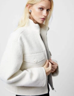 French Connection BoucléCropped Aviator Jacket -Cyberjammies Store Boucl Cropped Aviator Jacket 2