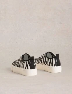 WHITE STUFF Canvas Animal Print Platform Trainers -Cyberjammies Store Canvas Animal Print Platform Trainers 2