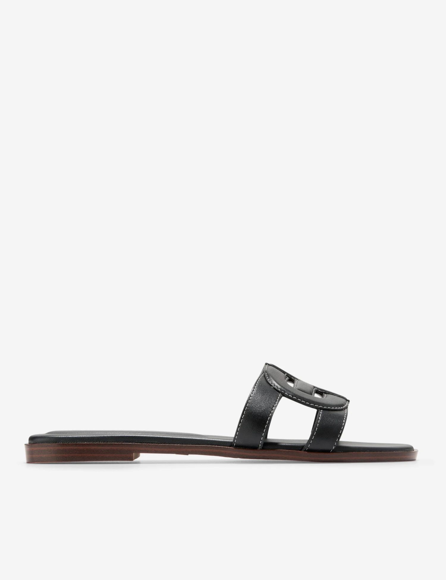 Cole Haan Chrisee Leather Flat Square Toe Sliders 1 Cole Haan Chrisee Leather Flat Square Toe Sliders