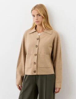 Collared Button Front Cardigan