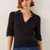 MONSOON Collared V-Neck Contrast Trim Jumper