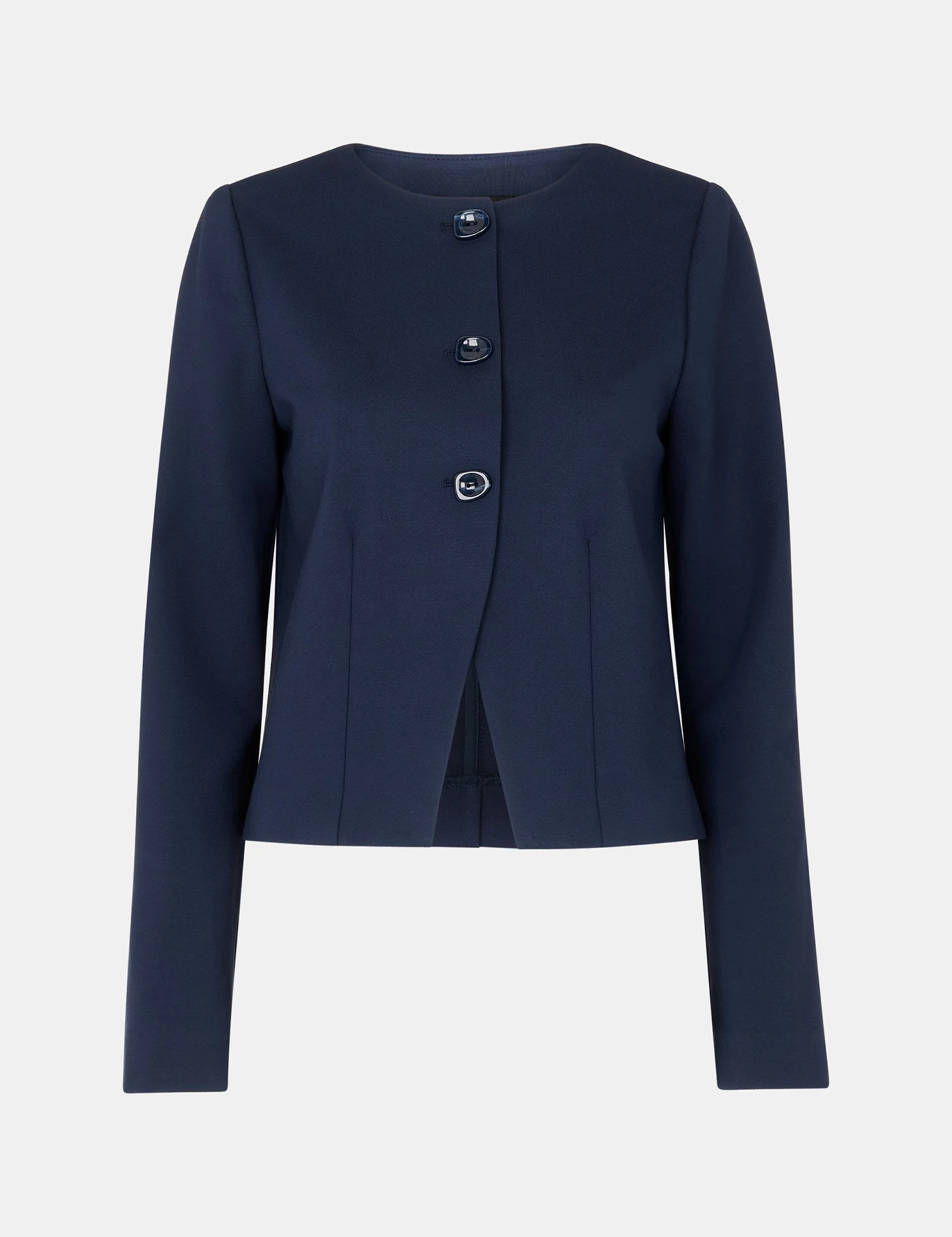 Whistles Collarless Short Jacket 2 Whistles Collarless Short Jacket - Image 2