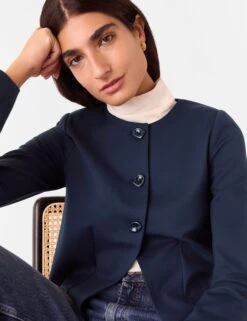 Whistles Collarless Short Jacket