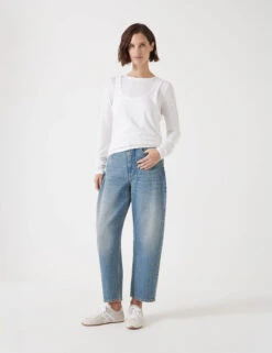 Cordelia Mid Rise Barrel Leg Jeans