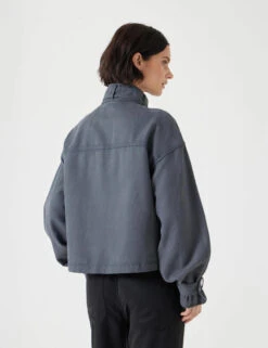 Cotton Blend Relaxed Utility Jacket -Cyberjammies Store Cotton Blend Relaxed Utility Jacket 2