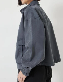 Cotton Blend Relaxed Utility Jacket -Cyberjammies Store Cotton Blend Relaxed Utility Jacket 3