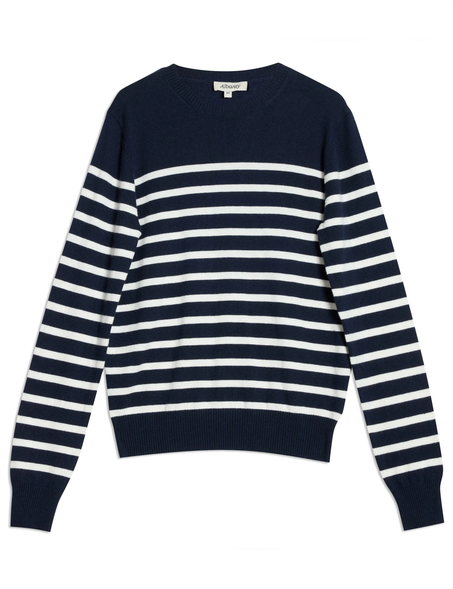 Cotton Blend Striped Jumper With Wool 2 Cotton Blend Striped Jumper With Wool - Image 2