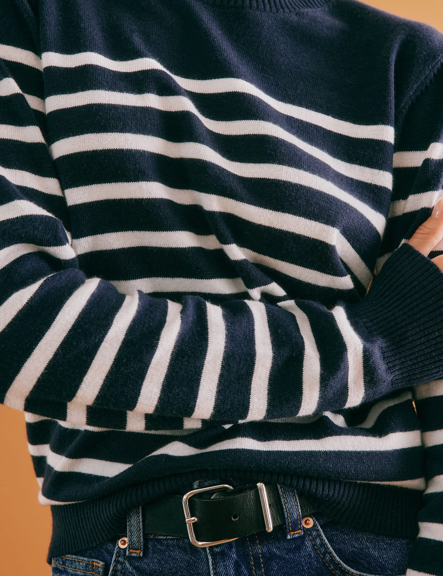 Cotton Blend Striped Jumper With Wool 5 Cotton Blend Striped Jumper With Wool - Image 5