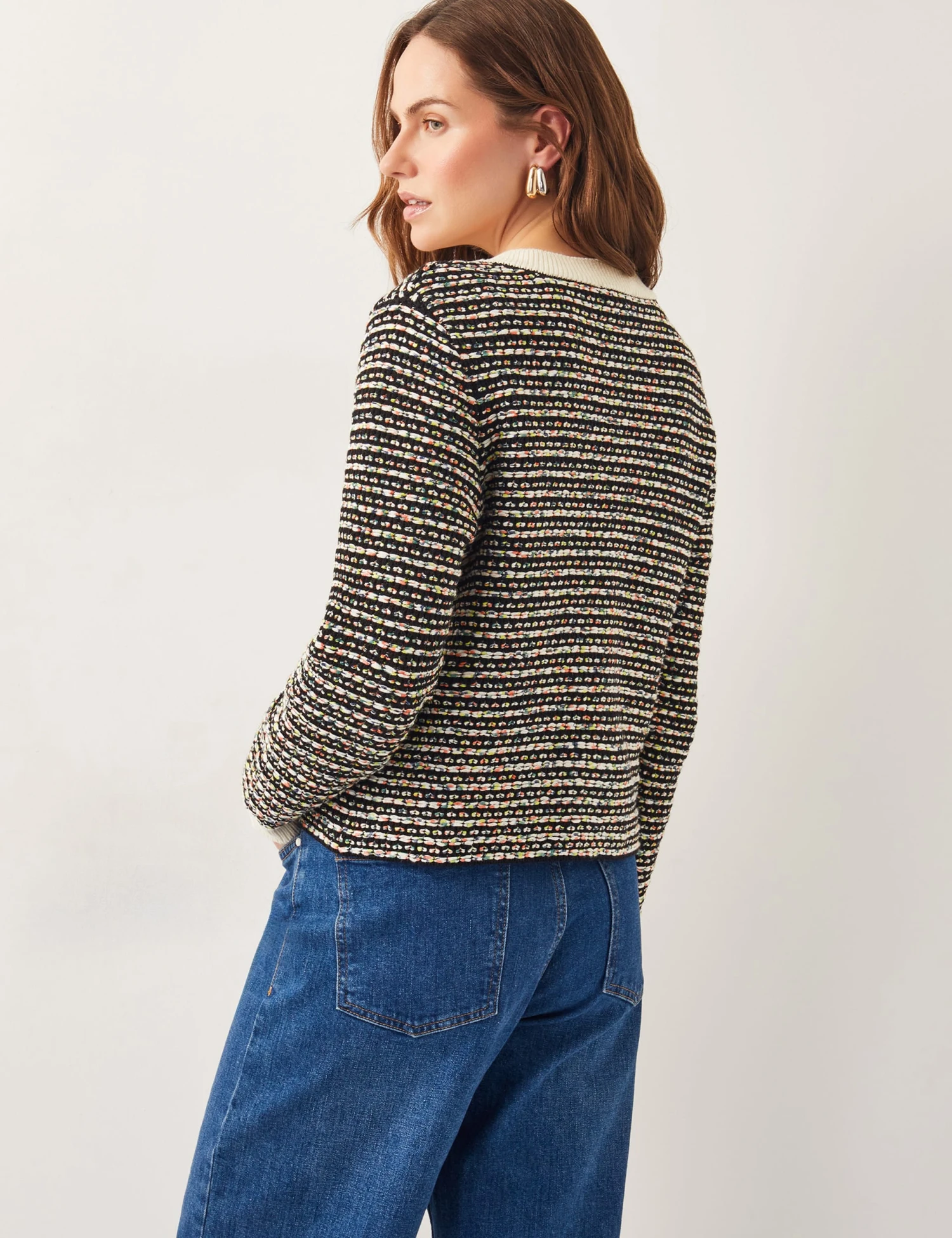 MONSOON Cotton Blend Textured Knitted Short Jacket 6 MONSOON Cotton Blend Textured Knitted Short Jacket - Image 6