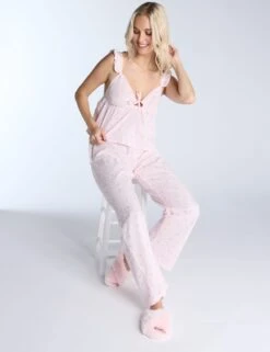 Cotton Broderie Trim Pyjama Set -Cyberjammies Store Cotton Broderie Trim Pyjama Set 2