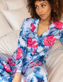 Cyberjammies Cotton Modal Floral Wide Leg Pyjama Bottoms -Cyberjammies Store Cotton Modal Floral Wide Leg Pyjama Bottoms 2