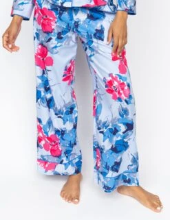 Cyberjammies Cotton Modal Floral Wide Leg Pyjama Bottoms