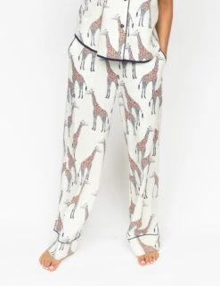 Cyberjammies Cotton Modal Giraffe Print Pyjama Bottoms