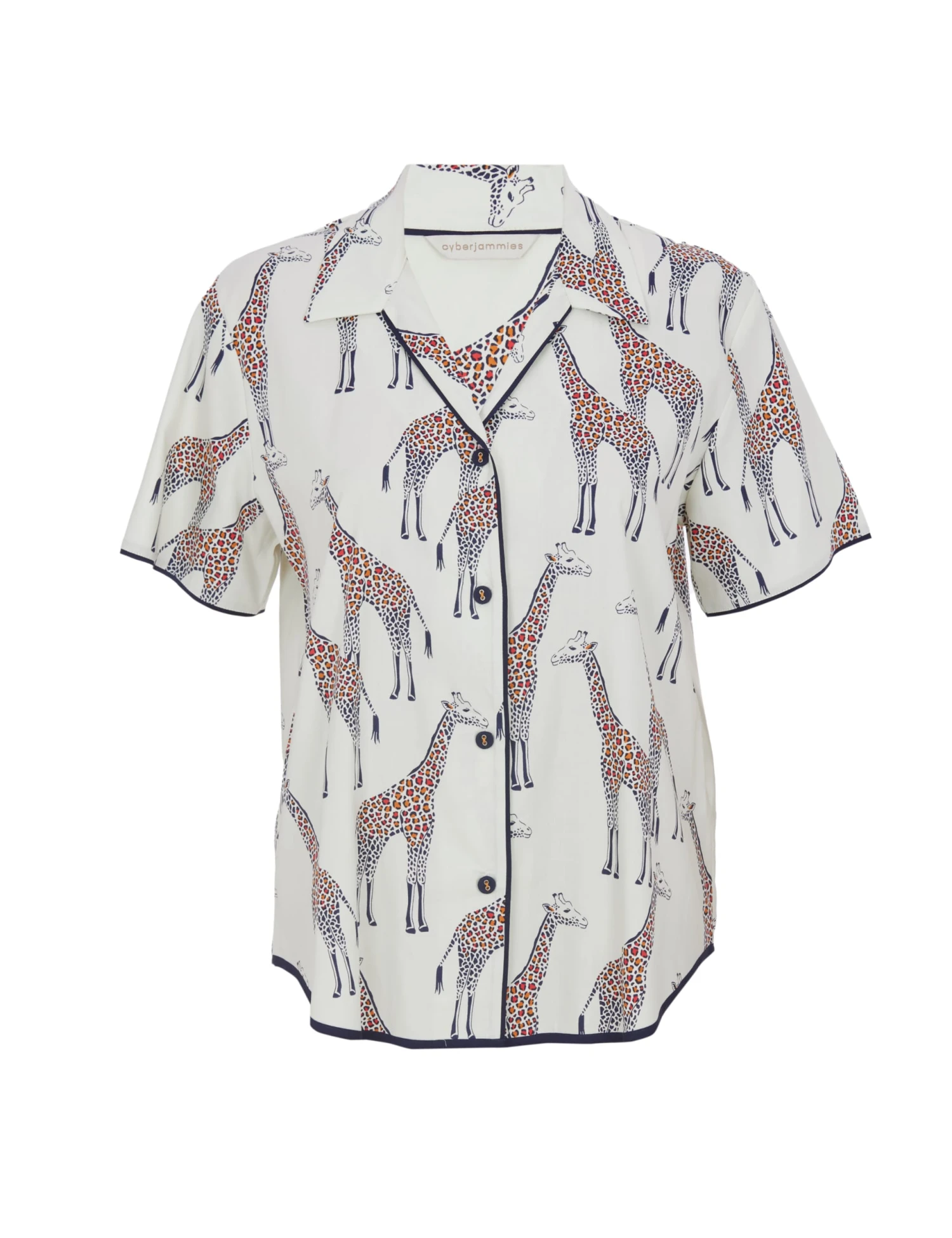 Cyberjammies Cotton Modal Giraffe Pyjama Top 2 Cyberjammies Cotton Modal Giraffe Pyjama Top - Image 2