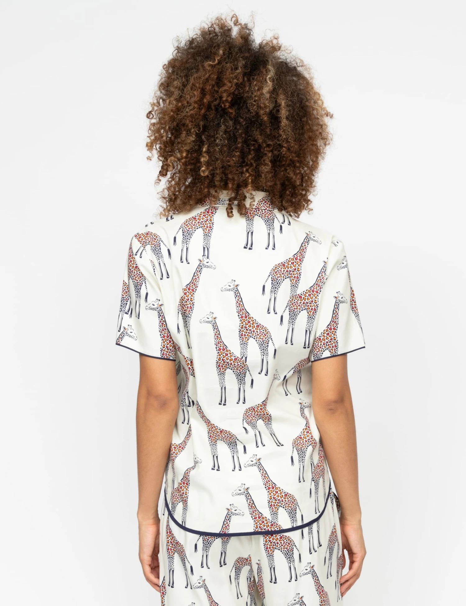 Cyberjammies Cotton Modal Giraffe Pyjama Top 3 Cyberjammies Cotton Modal Giraffe Pyjama Top - Image 3