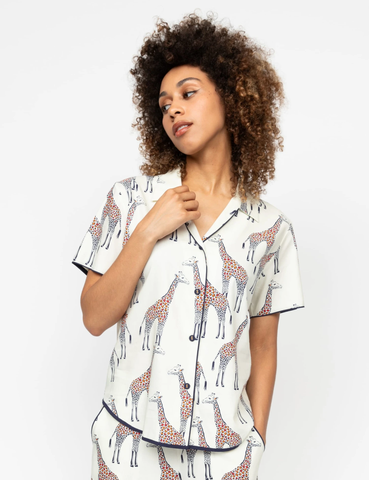 Cyberjammies Cotton Modal Giraffe Pyjama Top 1 Cyberjammies Cotton Modal Giraffe Pyjama Top