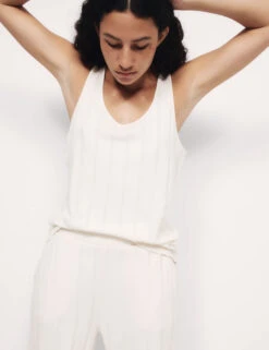 Cotton Modal Scallop Edge Ribbed Pyjama Set -Cyberjammies Store Cotton Modal Scallop Edge Ribbed Pyjama Set 2