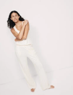 Cotton Modal Scallop Edge Ribbed Pyjama Set -Cyberjammies Store Cotton Modal Scallop Edge Ribbed Pyjama Set 4