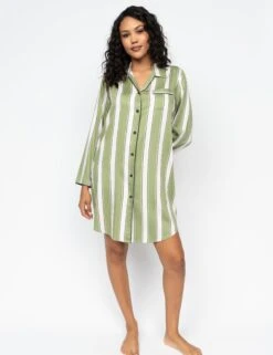 Cyberjammies Cotton Modal Striped Nightshirt