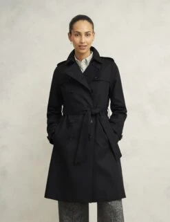 Cotton Rich Belted Double Breasted Trench Coat -Cyberjammies Store Cotton Rich Belted Double Breasted Trench Coat 2