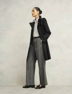 Cotton Rich Belted Double Breasted Trench Coat -Cyberjammies Store Cotton Rich Belted Double Breasted Trench Coat 4