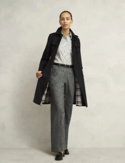 Cotton Rich Belted Double Breasted Trench Coat -Cyberjammies Store Cotton Rich Belted Double Breasted Trench Coat 6