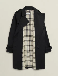 Cotton Rich Belted Double Breasted Trench Coat -Cyberjammies Store Cotton Rich Belted Double Breasted Trench Coat 7