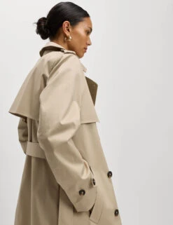 Cotton Rich Belted Longline Trench Coat