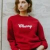 Cotton Rich Cherry Slogan Sweatshirt