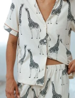 Cotton Rich Giraffe Print Shortie Set -Cyberjammies Store Cotton Rich Giraffe Print Shortie Set 2