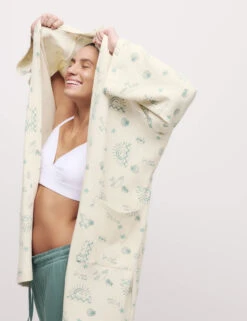Cotton Rich Printed Waffle Dressing Gown -Cyberjammies Store Cotton Rich Printed Waffle Dressing Gown 5