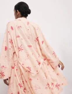 Cotton Rich Seersucker Shell Print Wrap -Cyberjammies Store Cotton Rich Seersucker Shell Print Wrap 5