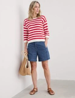 Cotton Rich Striped Jumper With Linen -Cyberjammies Store Cotton Rich Striped Jumper with Linen 2