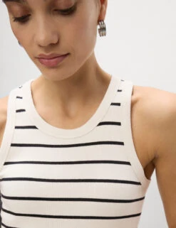 Cotton Rich Striped Midi Column Dress -Cyberjammies Store Cotton Rich Striped Midi Column Dress 2