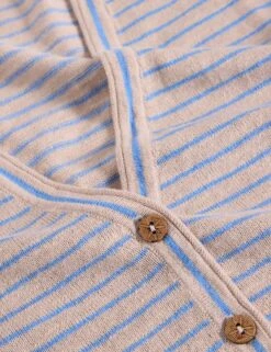 WHITE STUFF Cotton Rich Striped V-neck Cardigan -Cyberjammies Store Cotton Rich Striped V neck Cardigan 5