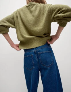 Cotton Rich Textured V-Neck Relaxed Cardigan -Cyberjammies Store Cotton Rich Textured V Neck Relaxed Cardigan 4