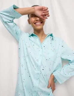 Cotton Sateen Eid Print Nightshirt