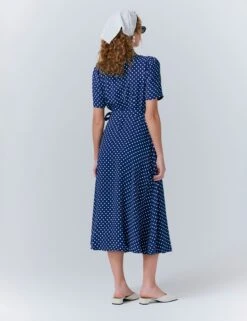 Ghost Crepe Spot Print Midaxi Wrap Tea Dress -Cyberjammies Store Crepe Spot Print Midaxi Wrap Tea Dress 2