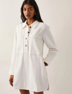 MONSOON Denim Collared Mini Shirt Dress 15 MONSOON Denim Collared Mini Shirt Dress -Cyberjammies Store Denim Collared Mini Shirt Dress 3