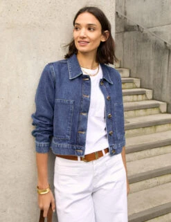 Denim Cropped Jacket