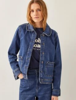 MONSOON Denim Frill Detail Collared Jacket