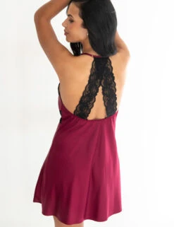 Pour Moi Dusk Satin Lace Trim Strappy Chemise -Cyberjammies Store Dusk Satin Lace Trim Strappy Chemise 5
