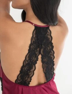 Pour Moi Dusk Satin Lace Trim Strappy Chemise -Cyberjammies Store Dusk Satin Lace Trim Strappy Chemise 6