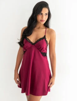 Pour Moi Dusk Satin Lace Trim Strappy Chemise -Cyberjammies Store Dusk Satin Lace Trim Strappy Chemise 7