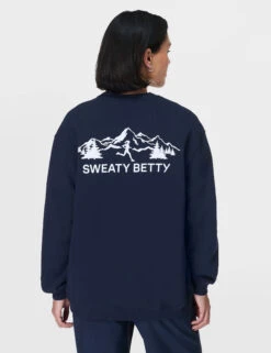 Sweaty Betty Explore More Cotton Rich Longline Sweatshirt -Cyberjammies Store Explore More Cotton Rich Longline Sweatshirt 4